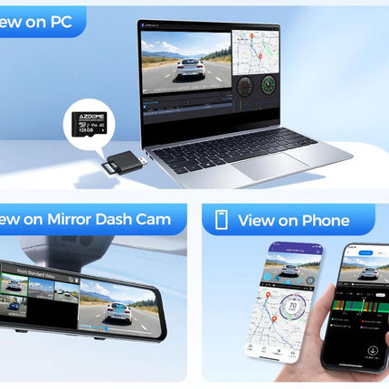 AZDome PG17 Pro 4K 2CH Wifi GPS 64gb dashcam