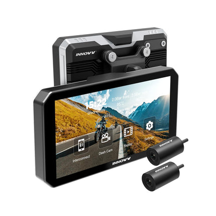 Innovv N1 Pro 2CH Wifi Carplay monitor en dashcam voor motor