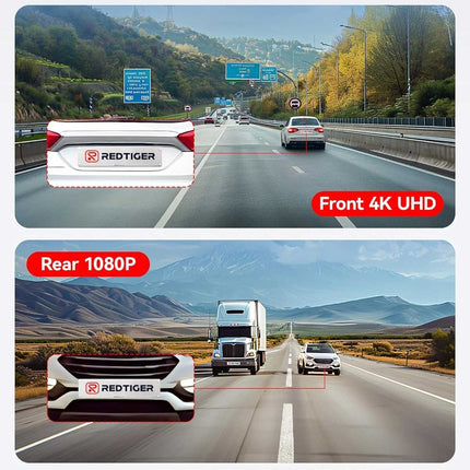 Redtiger F7NP 4K Wifi GPS 2CH 128gb dashcam