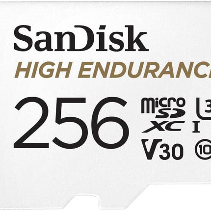 Sandisk 256gb High Endurance U3 V30 microSD kaart