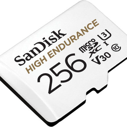 Sandisk 256gb High Endurance U3 V30 microSD kaart
