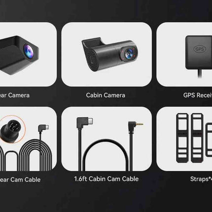 Wolfbox G900 Tripro cabin 3CH 4K Wifi GPS 256gb Mirror dashcam